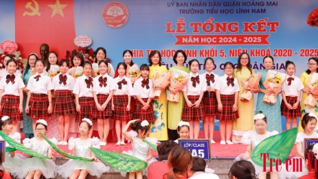 Nhà giáo Nguyễn Thị Thúy Hường: “Cảm ơn các con đã đến với Trường Tiểu học Lĩnh Nam để học tập, để yêu thương và cùng nhau trưởng thành'