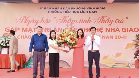 Đổi mới sáng tạo và sâu lắng tại Ngày hội “Thắm tình thầy trò” tại Tiểu học Lĩnh Nam