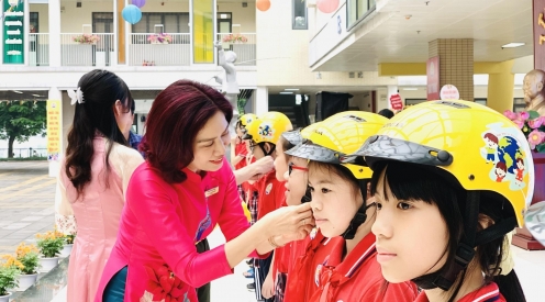 Ra mắt mô hình “Cổng trường An toàn giao thông” tại Trường Tiểu học Kim Đồng