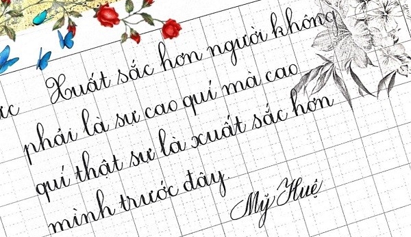 Viết chữ đẹp - Hình thành những nấc thang vững chắc về ngôn ngữ tiếng Việt