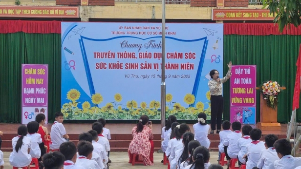 Hưng Yên: Tuyên truyền chăm sóc sức khỏe sinh sản cho học sinh THCS Minh Khai