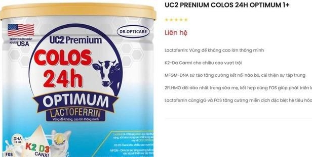Thu hồi nhiều sản phẩm sữa UC2 dành cho trẻ nhỏ của Dược Loha
