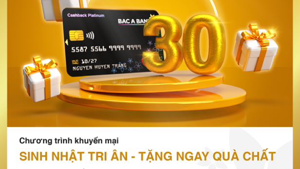 Ngàn quà tặng 'chất' tri ân chủ thẻ tín dụng BAC A BANK