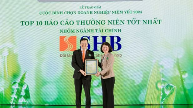 SHB lần thứ 4 được vinh danh trong TOP 10 doanh nghiệp có Báo cáo thường niên tốt nhất ngành Tài chính