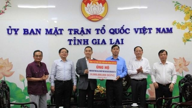 Nutifood ủng hộ 10 tỷ đồng hỗ trợ người dân Gia Lai bị ảnh hưởng bão Kalmaegi