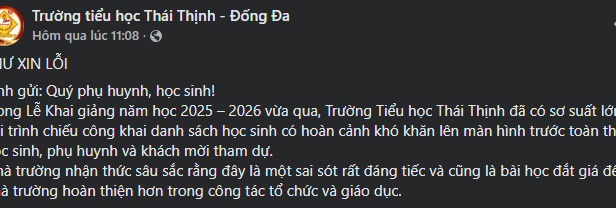 Bài học từ sự cố ở Trường Tiểu học Thái Thịnh: Thiện nguyện thiếu tinh tế, trẻ có thể bị mặc cảm
