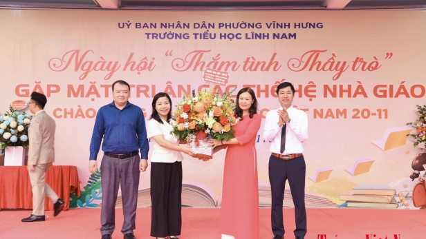 Đổi mới sáng tạo và sâu lắng tại Ngày hội “Thắm tình thầy trò” tại Tiểu học Lĩnh Nam