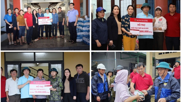 Agribank hỗ trợ khẩn cấp 11 tỷ đồng các tỉnh Nam Trung Bộ và Tây Nguyên