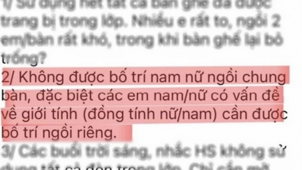 Vụ Hiệu trưởng yêu cầu nam nữ ngồi riêng, kỳ thị giới tính: Học trò LGBT bức xúc lên tiếng