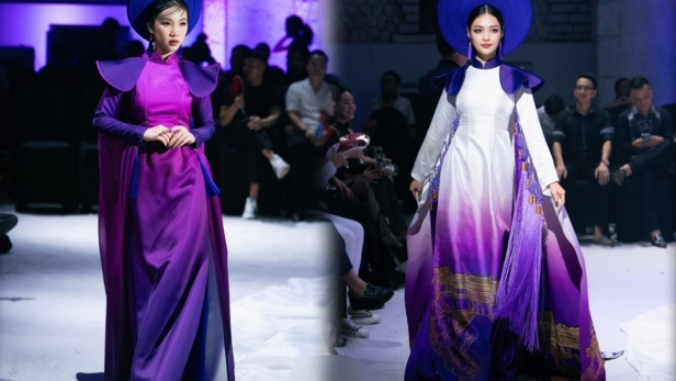 Mẫu nhí Trần Phương Thúy diễn áo dài “Mộng cố đô” cùng Hoa hậu Nông Thúy Hằng