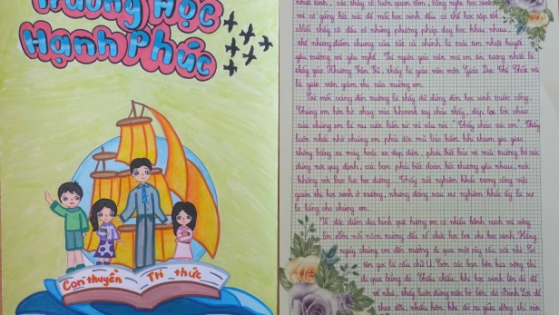 Thầy giám thị dầm mình trong mưa giông trông học trò qua sông an toàn