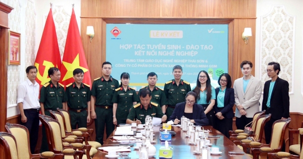 GSM hợp tác Trung tâm Thái Sơn tạo việc làm cho bộ đội xuất ngũ