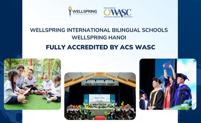 Trường học Song ngữ tại Hà Nội được công nhận kiểm định Quốc tế toàn diện WASC