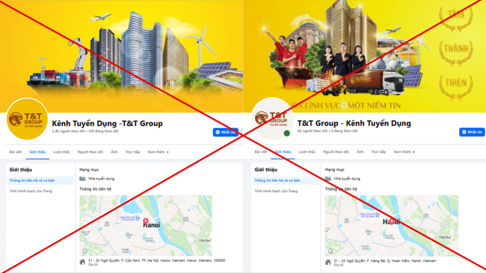Cảnh giác trước chiêu trò giả mạo tuyển dụng T&T Group trên mạng xã hội để lừa đảo